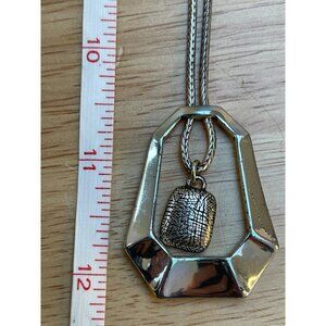 Brighton Pendant Necklace Double Dangle, Silver Plated, Casual, Vacation